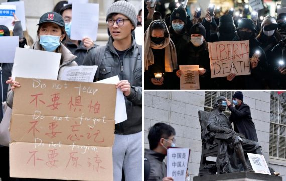 China’s COVID-19 lockdown measures prompts protesters in NYC, Harvard, Chicago
